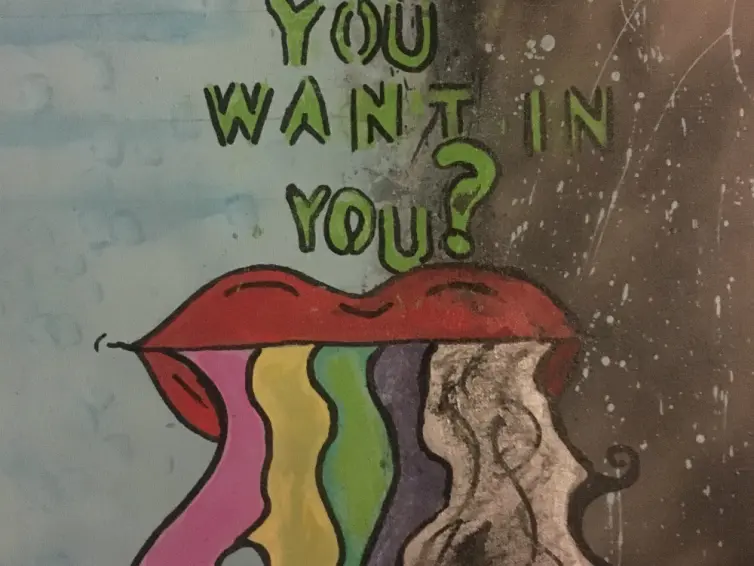 Woodhouse Park youth group artwork of a mouth saying.