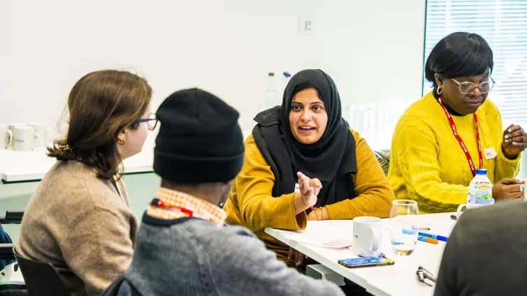 Image showing people talking at a Vocal event.