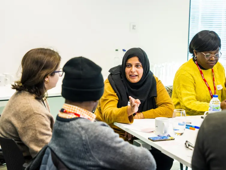 Image showing people talking at a Vocal event.