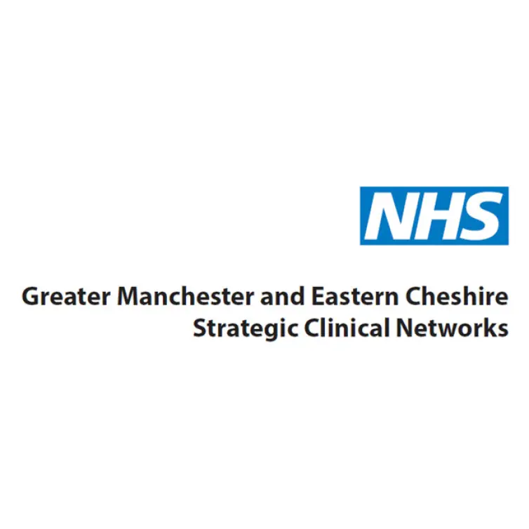 NHS logo with the writing Greater Manchester and Eastern Cheshire Strategic Clinical Networks underneath.